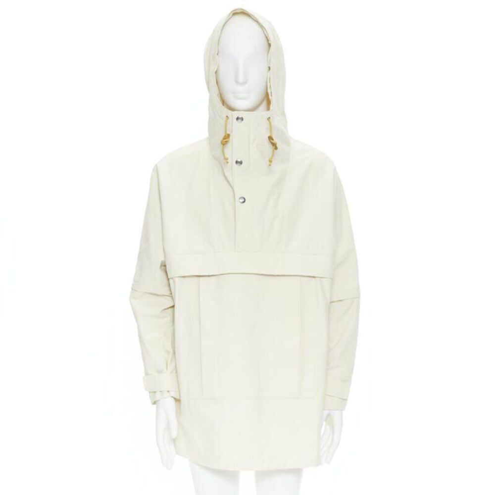 Gucci North Face light beige nylon windbreaker anorak jacket